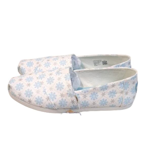 TOMS - Womens Alpargata Espadrille-White Snowflakes Print-Size: 7 B(M)-NIB-S38 - Picture 3 of 5